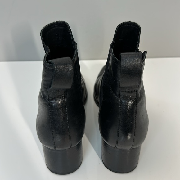 Rag & Bone Walker Black Leather Block Heel Ankle Boots Size 40/10 - Picture 7 of 16